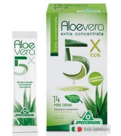 Aloe Specchiasol 5X Extra Concentrata 14 Bustine