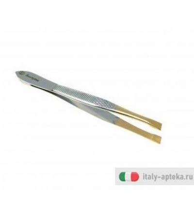Beautytime Pinzetta Obliqua con estremità dorate