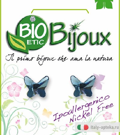 Bijoux Orecchino Bat 8mm Denim Blue