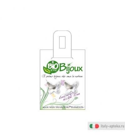 Bioetic Orecchino Pipistrello 8mm Crystal