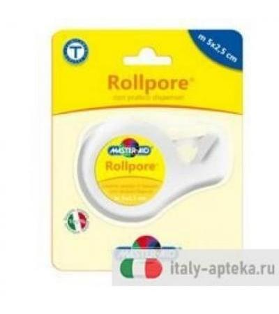 Master Aid Cerotto Rollpore  Dispenser  5 Metri X 2,5 Cm