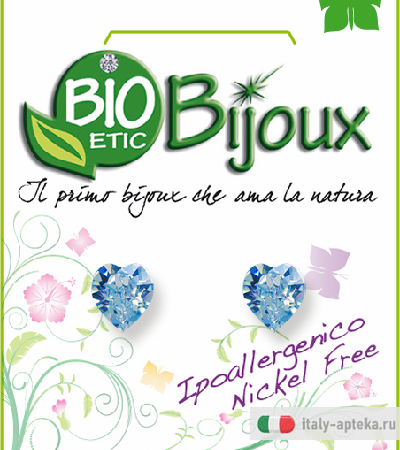 ORECCHINO CUORE 5MM AQUAMARINA