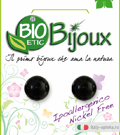 Orecchino Perla 8mm Black