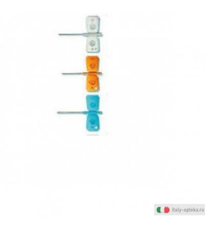 ago a farfalla sterili monouso con raccordo rigido luer lock. tubo in pvc morbido.