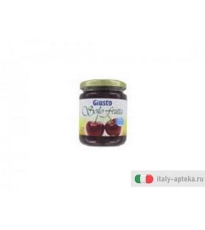 Giusto senza zucchero Solo Frutta Confettura ciliegie nere 284g