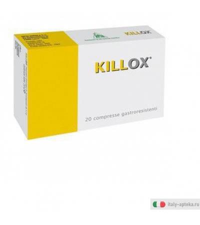 killox integratore alimentare a base di curcuma, resveratrolo, zinco e n-acetilcisteina.