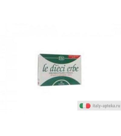 le dieci erbe integratore alimentare, 100% origine naturale, di una miscela di erbe