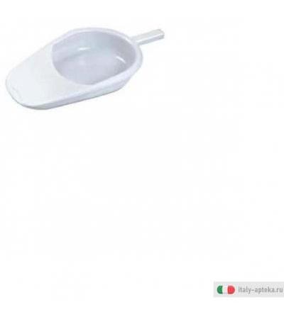 padella dispositivo per la raccolta delle feci. manico anatomico e antiscivolo. realizzato in