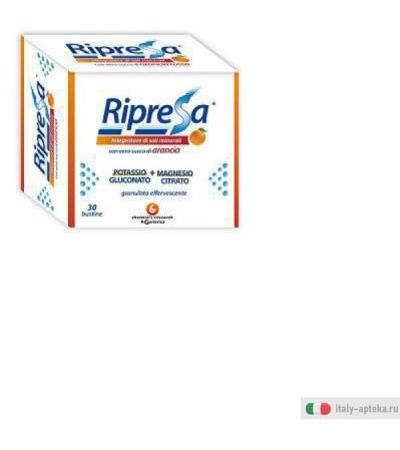 ripresa integratore alimentare di magnesio e potassio con acido aspartico in bustine di granulato