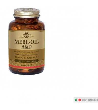 Solgar Merl Oil A&D Integratore Alimentare 100 Perle Softgel