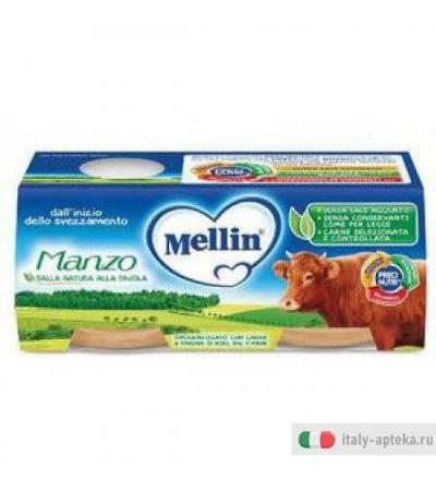 Mellin Omog Manzo 2x80g