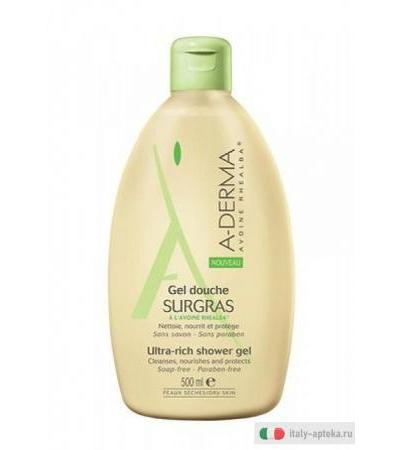 A-Derma Gel doccia Surgras per pelli secche 500ml