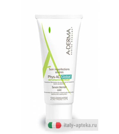 A-Derma Phys-AC Global 40ml - Trattamento imperfezioni severe 40ml