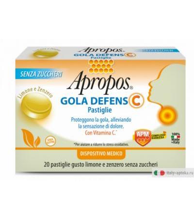 Apropos Gola Defens C Limone e Zenzero 20 pastiglie