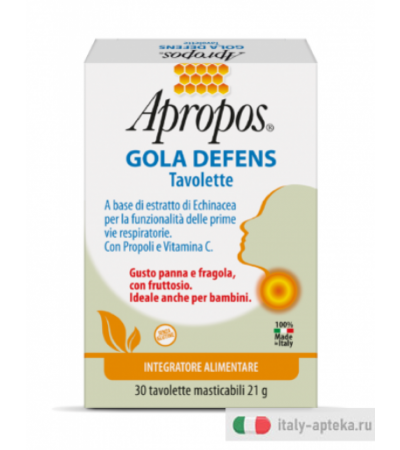 Apropos Gola Defens gusto Panna e Fragola 30 tavolette