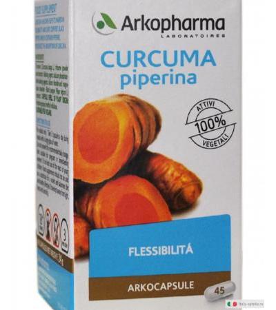 Arkocapsule Curcuma e Piperina funzionalità digestiva 45 capsule