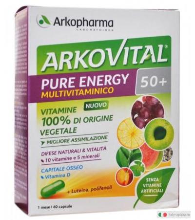 Arkovital Pure Energy 50 + Multivitaminico 60 capsule