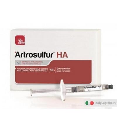 Artrosulfur HA Siringa preriempita di acido di sodio 1,6% 3 pezzi