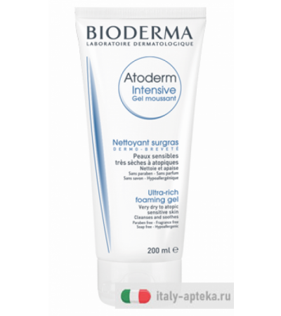 Atoderm Intensive Gel moussant lenitivo purificante per pelle sensibile e atopica 200ml