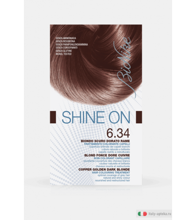 Bionike Shine On Trattamento colorante capelli 6.34 Biondo Scuro Dorato Rame