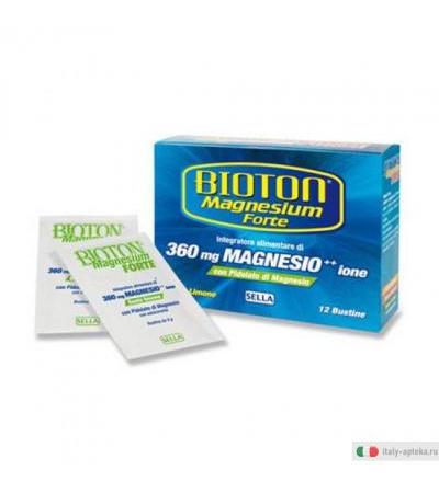 Bioton Magnesium Forte Integratore Alimentare per la Stanchezza 12 bustine 5g