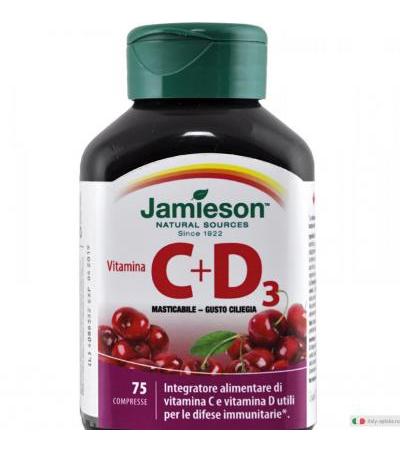 Biovita Jamieson Vitamina C+D3 integratore alimentare per il sistema immunitario 75 compresse