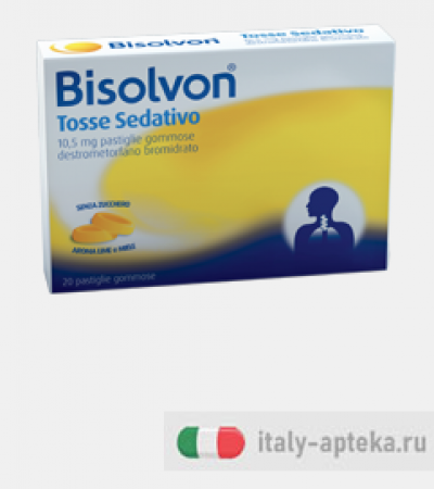 Bisolvon Tosse Sedativo 20 pastiglie gommose aroma lime e miele