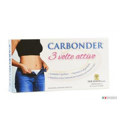 Carbonder 3 Volte Attivo integratore alimentare utile per la flora intestinale 40 compresse