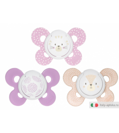 Chicco Physio Comfort Succhietti Silicone 6-16m Rosa 2 Pezzi