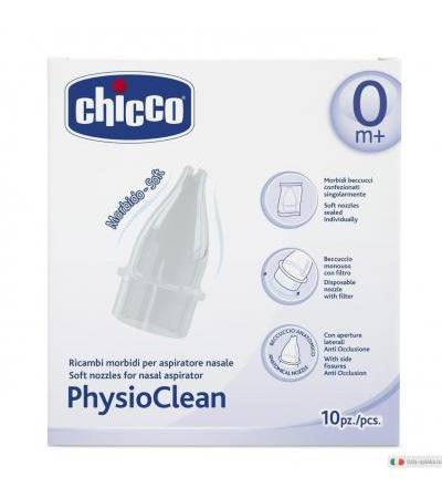 Chicco Physioclean Ricambi morbidi per Aspiratore Nasale Physioclean 10 pezzi
