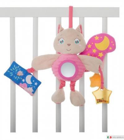 Chicco Soft Cuddles Pannello da lettino Scoiattolo peluche rosa 0m+