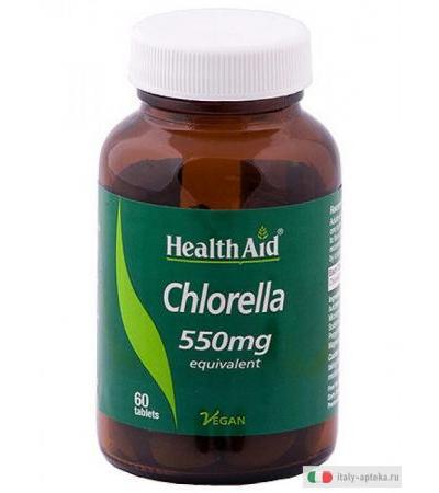 Chlorella 550mg alga verde integratore alimentare antiossidante 60 compresse