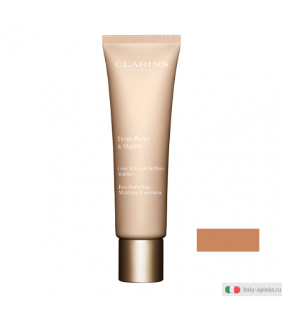 Clarins Paris Fondotinta Opacizzante e Pori Minimizzati n. 04 Nude Amber 30ml