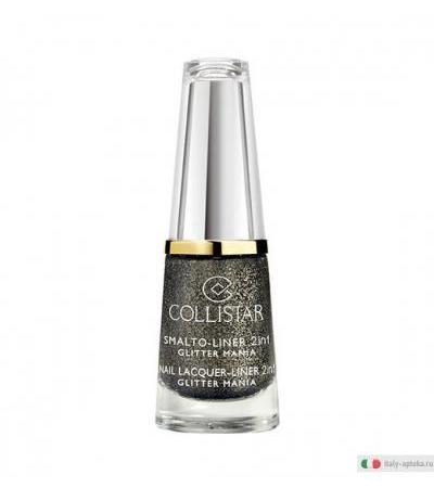 Collistar Smalto Liner 2in1 Glitter Mania n.02 Nero Vomero