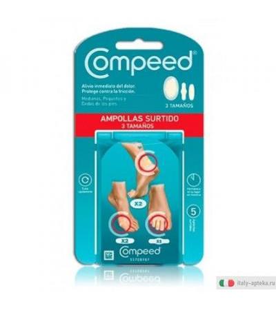 Compeed sollievo rapido dal dolore 5 Cerotti Misti Per Vesciche