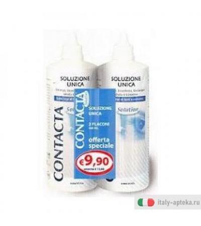Contacta soluzione unica tutti i tipi di lenti a contatto 2 flaconi 360ml