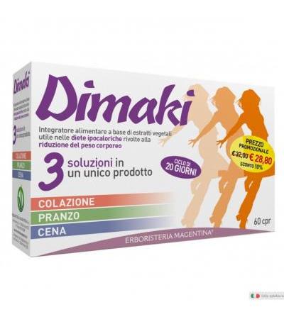 Dimaki riduzione del peso corporeo 3 soluzioni in un unico prodotto 60 compresse