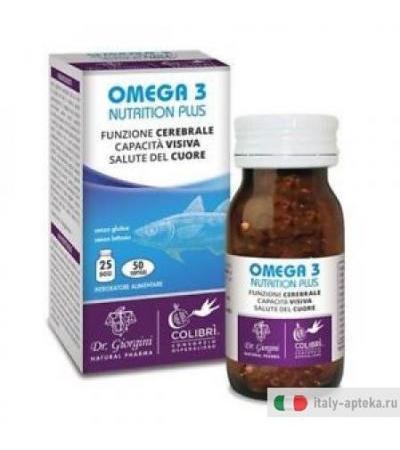 Dr. Giorgini Omega 3 Nutrition Plus integratore alimentare utile per il colesterolo e per la funzionalità visiva 50 softgel