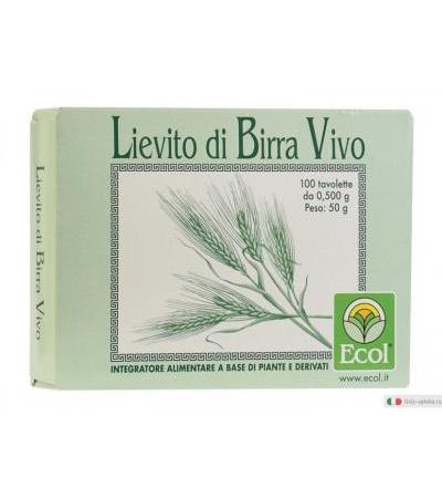 Ecol Lievito di Birra Vivo integratore alimentare utile in caso di diarrea 100 tavolette