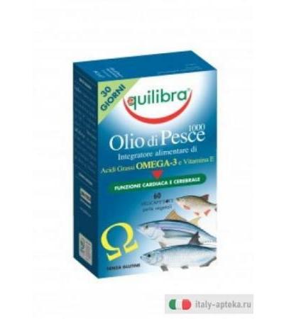 Equilibra Olio di Pesce 1000 coadiuvante della funzione cardiaca e cerebrale 60perle