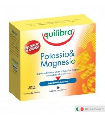 Equilibra Potassio & Magnesio 20 bustine con succo di arancia