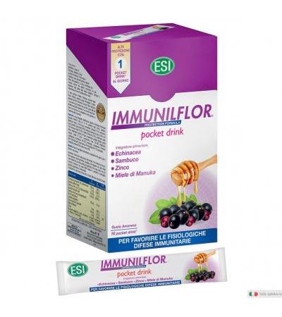 Esi Immunilflor pocket drink 16 pezzi gusto amarena