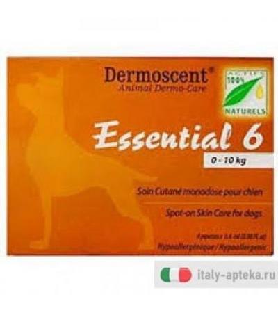 Essential 6 spot on cura multifunzionale della pelle per cani 0-10 kg 4 pipette