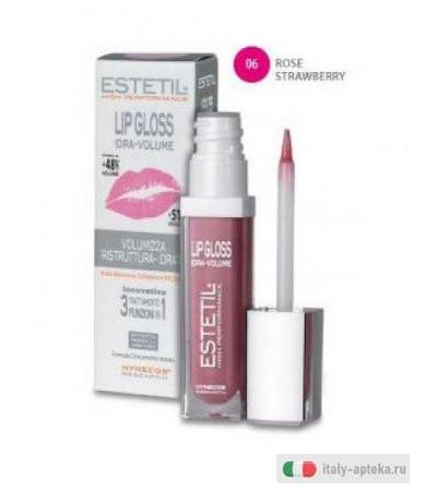 Estetil Lip Gloss Idra-Volume 3in1 Colore 06 Rose Strawberry