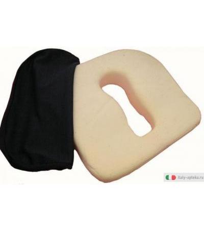 Farmacare Cuscino con foro e fodera in cotone