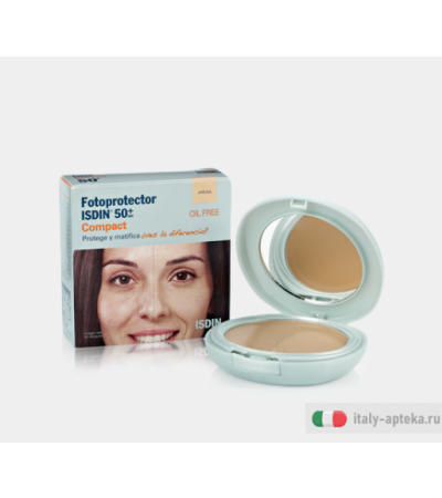 Fotoprotector ISDIN Compact fondotinta SPF50+ color sabbia