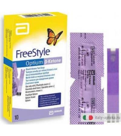 Freestyle Optium Ketone strisce per la determinazione della glicemia 10 pezzi