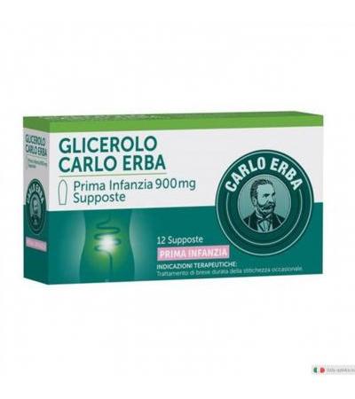 Glicerolo Carlo Erba Prima Infanzia 900mg 12 supposte glicerolo
