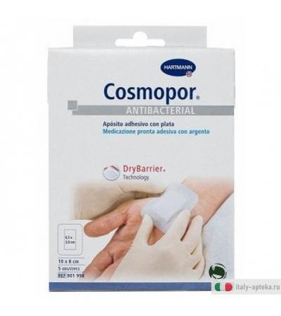 Hartmann Cosmopor Antibacterial Medicazione Adesiva 10x8cm 5 pezzi