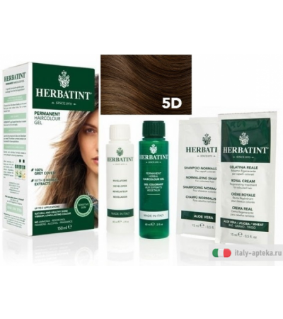 Herbatint Gel colorante permanente 5D Castano chiaro dorato fino a 2 applicazioni